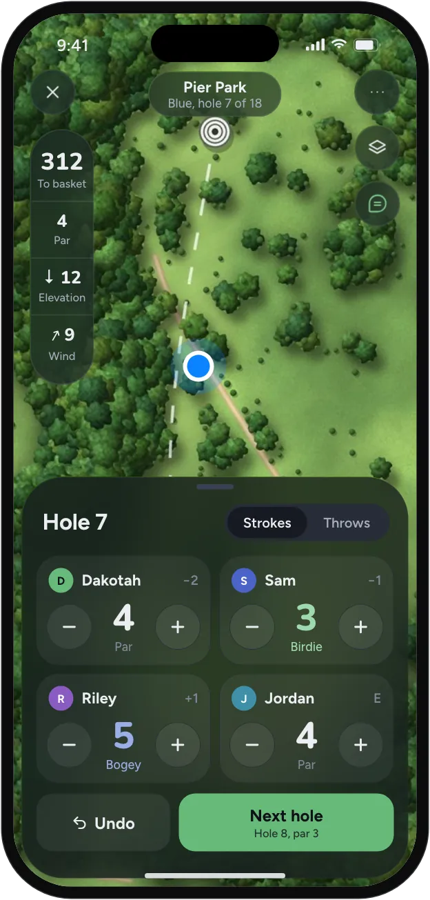 The same card in dark mode