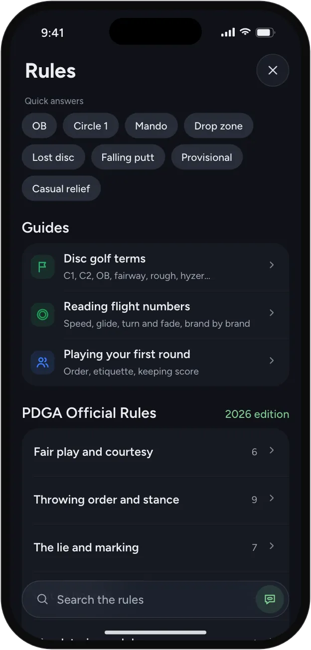 Rules and guides in the app.