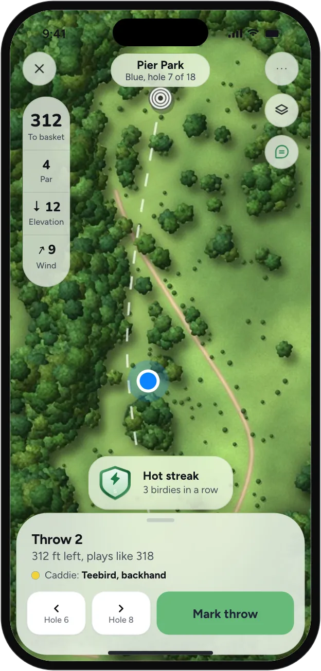 A Hot streak badge slides in over the round screen.