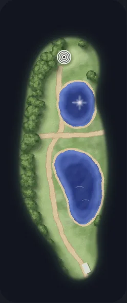 The same painted hole in summer