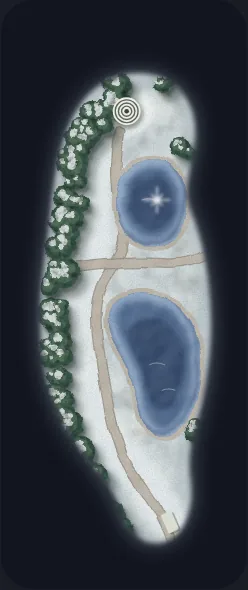 The same painted hole in winter